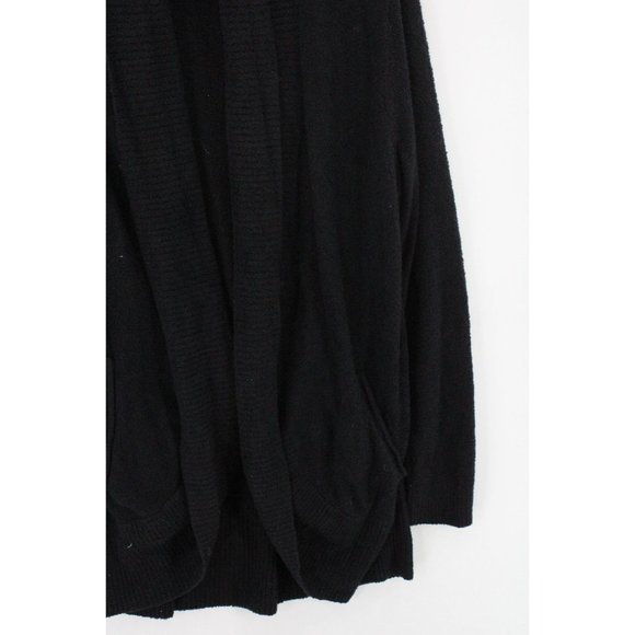 Max & Mia Cardigan Sweater Womens Black Open Front Knit Long Sleeve Size XL - Picture 4 of 9